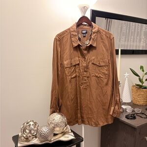 Lands' End Rust Button-Up Shirt